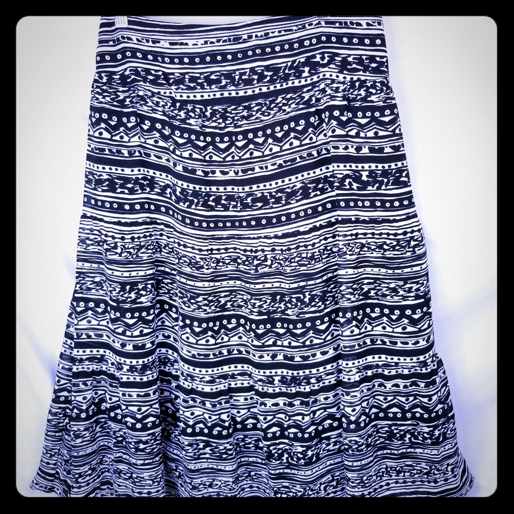 Boho style tiered skirt